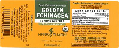 Photo of the Herb Pharm Golden Echinacea label