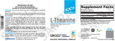 Photo of the XYMOGEN L-Theanine label