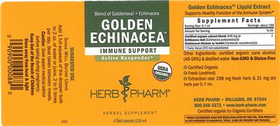 Photo of the Herb Pharm Golden Echinacea label