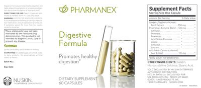 Photo of the Pharmanex Digestive Formula label