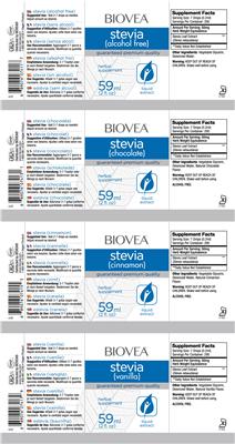 Photo of the BIOVEA Stevia (Vanilla) label