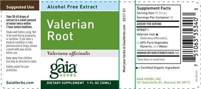 Valerian Root Alcohol Free Extract