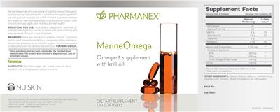 Photo of the Pharmanex MarineOmega label