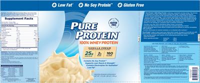 Pure Protein 100% Whey Protein Vanilla Cream
