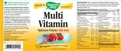 Multi Vitamin のラベル画像（NIH DSLD）