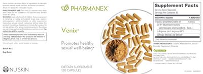 Photo of the Pharmanex Venix label