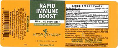 Photo of the Herb Pharm Rapid Immune Boost label
