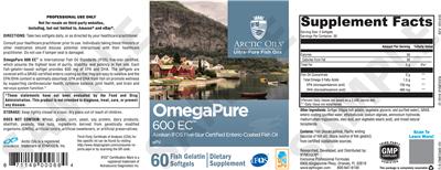 Photo of the Arctic Oils OmegaPure 600 EC label