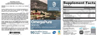 Photo of the Arctic Oils OmegaPure 900 EC label