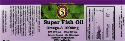 Photo of the Specialty Pharmacy Super Fish Oil Omega-3 1000 mg label