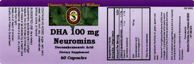 Photo of the Specialty Pharmacy DHA 100 mg Neuromins label