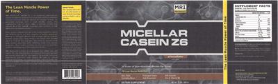 Photo of the MRI Performance Micellar Casein Z6 Chocolate label