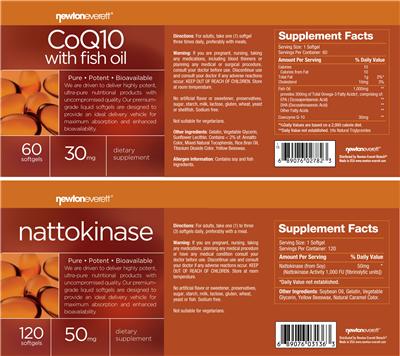 Photo of the NewtonEverett CoQ10 With Fish Oil label
