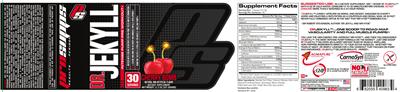 Photo of the PS ProSupps Dr. Jekyll Cherry Bomb label