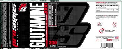 Photo of the PS ProSupps Glutamine 1000 label