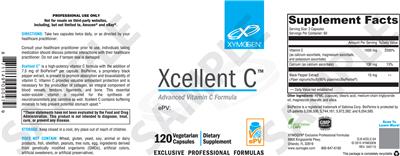 Photo of the XYMOGEN Xcellent C label