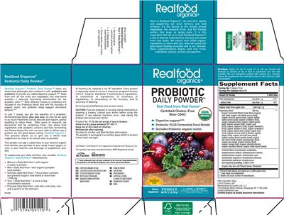 Photo of the Country Life Realfood Organics Probiotic Daily Powder label