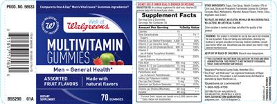 Photo of the Well At Walgreens Multivitamin Gummies label