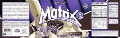 Photo of the Syntrax Matrix 2.0 Cookies & Cream label