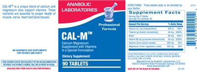 Photo of the Anabolic Laboratories Cal-M label