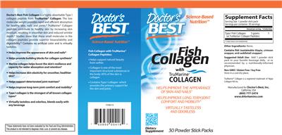 Photo of the Doctor's Best Fish Collagen with TruMarine Collagen label