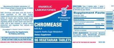 Photo of the Anabolic Laboratories Chromease With ALA label
