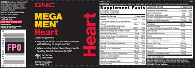 Photo of the GNC Mega Men Heart label