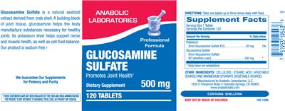Photo of the Anabolic Laboratories Glucosamine Sulfate label