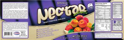 Photo of the Syntrax Nectar Naturals Natural Peach label