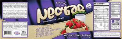 Photo of the Syntrax Nectar Naturals Natural Strawberry Cream label