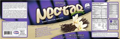 Photo of the Syntrax Nectar Naturals Natural Vanilla label