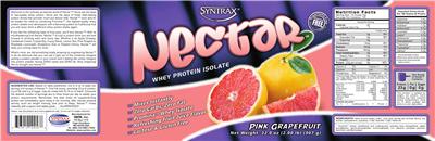 Photo of the Syntrax Nectar Pink Grapefruit label