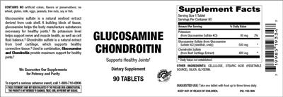 Photo of the Vitamer Laboratories Glucosamine Chondroitin label
