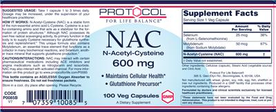 NAC N-Acetyl-Cysteine 600 mg
