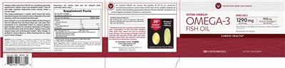 Photo of the Vitamin World Omega-3 Fish Oil 1,290 mg label