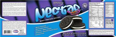 Photo of the Syntrax Nectar Sweets Double Stuffed Cookie label