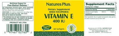 Mixed Tocopherol Vitamin E 400 IU