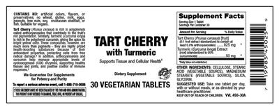 Photo of the Vitamer Laboratories Tart Cherry With Turmeric label