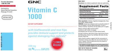 Vitamin C 1000 With Bioflavonoids And Rose Hips