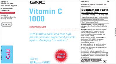 Vitamin C 1000 With Bioflavonoids And Rose Hips
