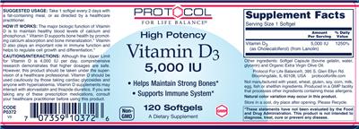 High Potency Vitamin D3 5,000 IU