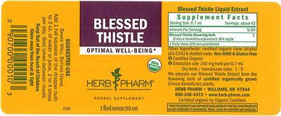 Photo of the Herb Pharm Blessed Thistle label