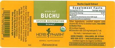 Photo of the Herb Pharm Buchu label