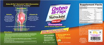 Photo of the Osteo Bi-Flex Osteo Bi-Flex NutraJoint with Glucosamine Drink Mix Unflavored label