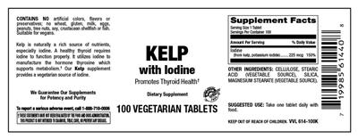 Photo of the Vitamer Laboratories Kelp With Iodine label