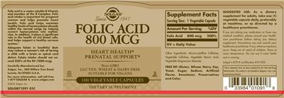 Folic Acid 800 mcg