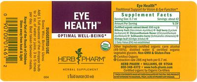 Photo of the Herb Pharm Eye Health label