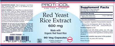Red Yeast Rice Extract 600 mg