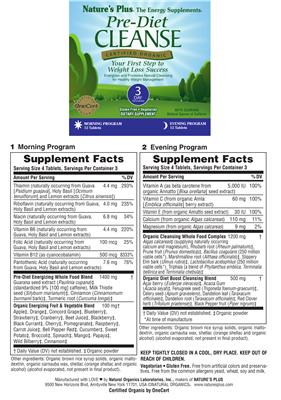 Photo of the Nature's Plus Morning Program label