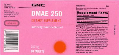 Product label for DMAE 250